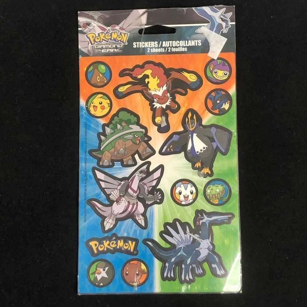 pokémon diamond pearl sticker sheets 2008 nintendo game freak american greetings